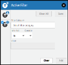 Active Filters - Active Filter Window